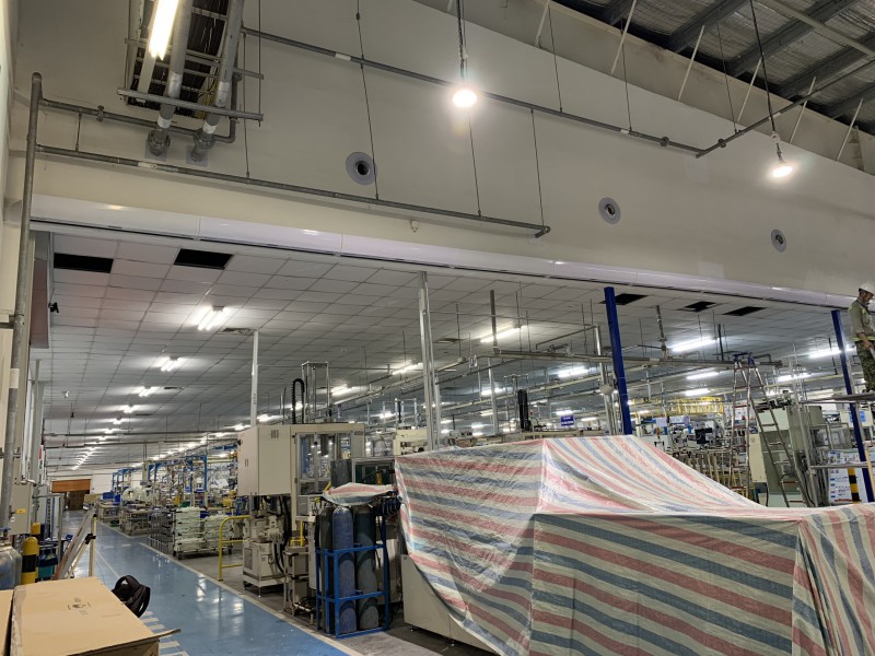Dự án Lắp đặt quạt cắt gió và khung cửa cuốn